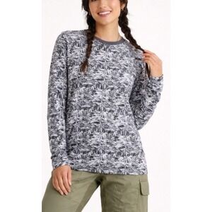 Fjallraven Specialized Mountain Print Long Sleeve Shirt Womens Medium Cotton